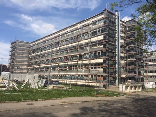 Lešení Layher jsme montovali kolem celých kolejí Strahov